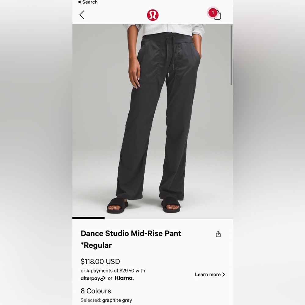 Mid rise dance studio pants (without drawstring)